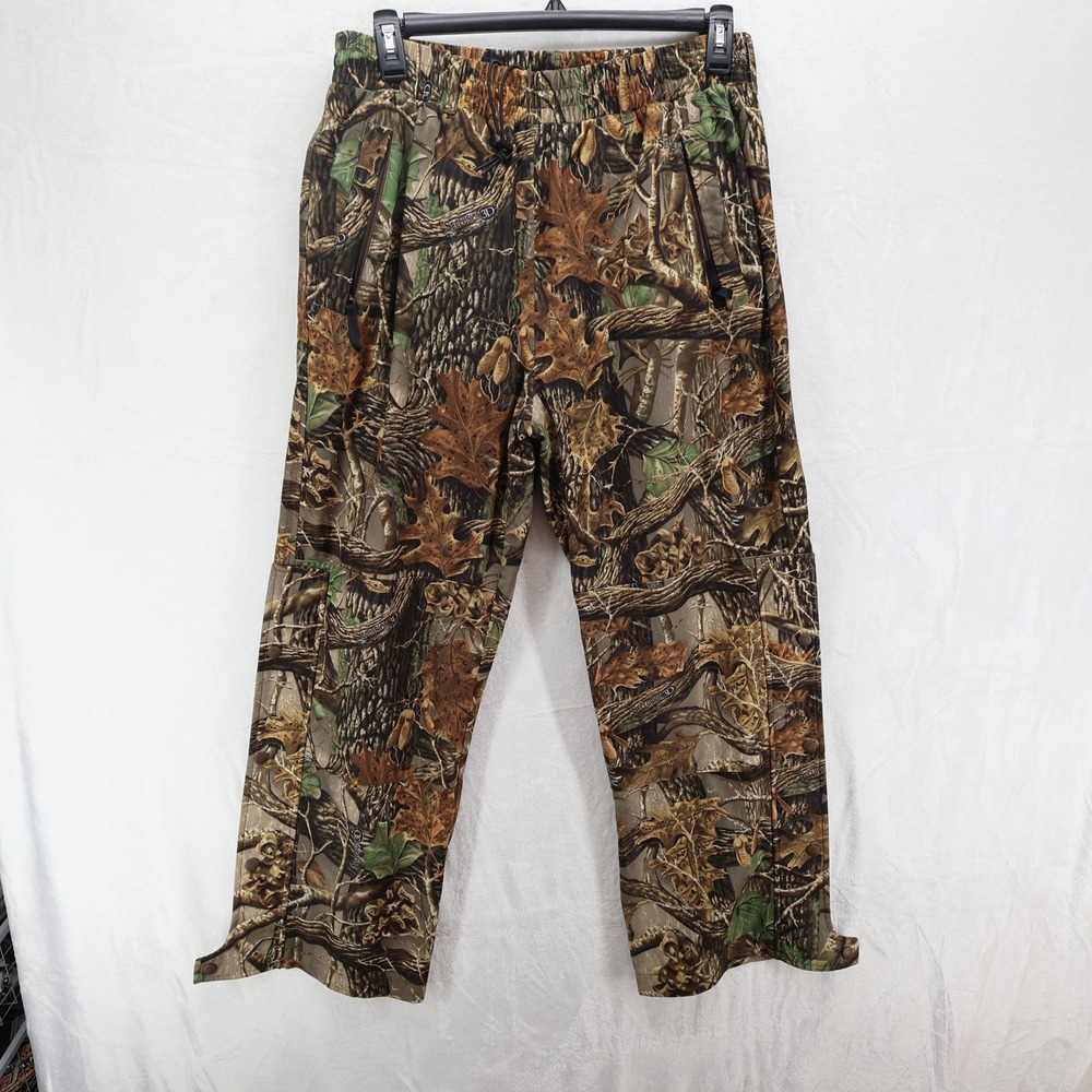 Cabelas Seclusion 3D Camo Hunting Pants Mens Large Reg Elastic Waist READ DESC